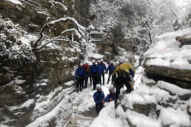 Canyoning trip at Zagori area of Greece - Section A - The main attractions: rappels up to 17m and a 1.5m jump