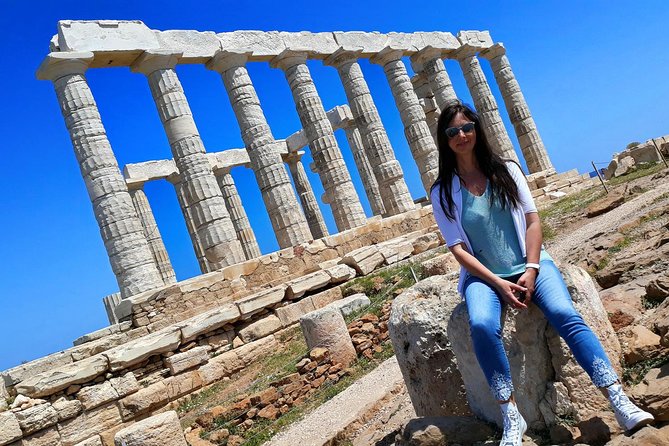 Cape Sounio, Poseidon Temple (5 hours). Day or Evening/ Sunset tour - A short swim at Sounio Beach