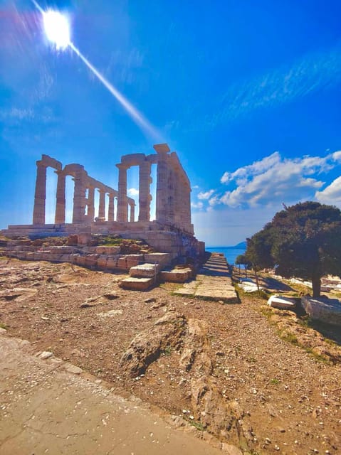 Cape Sounio: Private Sunset Tour to Temple of Poseidon - Lake Vouliagmeni in a Fifteen-Minute Stop