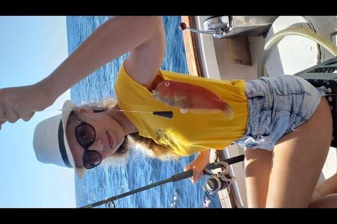 Captain Manolis Fishing with barbecue on the boat - Onboard barbecue: fresh fish, Greek salad, and free drinks