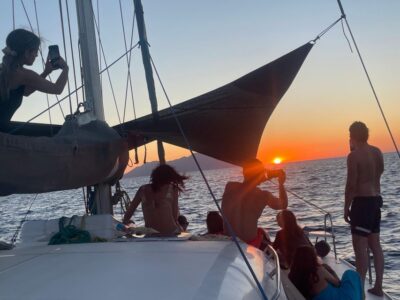 Catamaran Afternoon Cruise: Kleftiko half day with sunset - Leaving Adamas for Agia Kiriaki