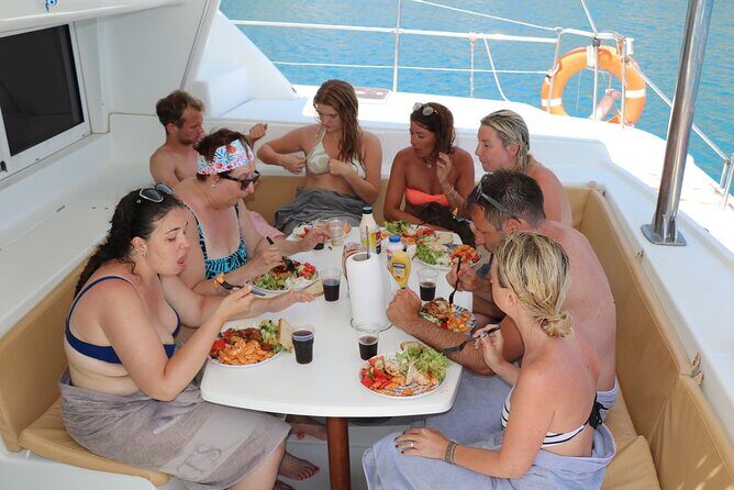 Catamaran Cruises Rhodes - 6 Hours Day Cruise ALL INCLUSIVE - Stop 1: Anthony Quinn Bay Swim Time (60 Minutes)