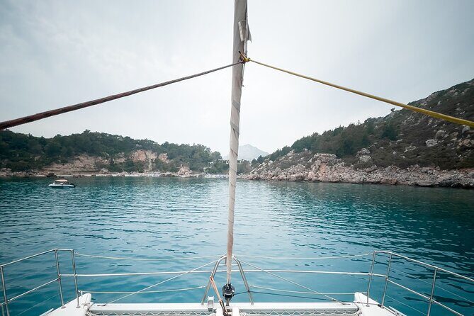 Catamaran Cruises Rhodes - 6 Hours Day Cruise ALL INCLUSIVE - Crew Service, Helpful Boarding, and Small-Group Energy