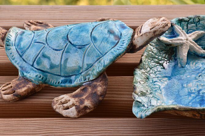 Ceramic Making Experience in Zakynthos - How it works after class: drying in the sun, then glazing and firing