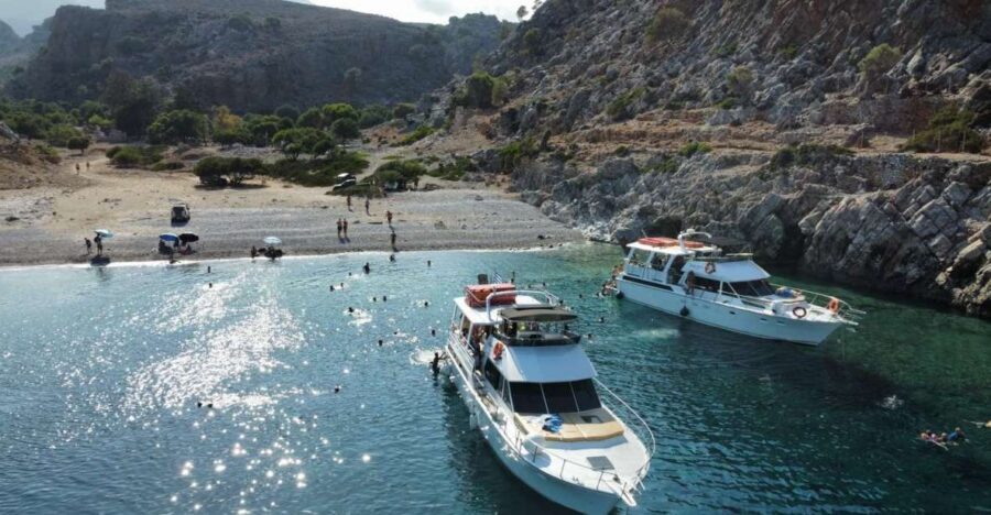 Chania: Menies Beach & Chironisia Bay Cruise with Snorkeling - The Menies Beach Stop: Crystal Water Plus WWII Finds