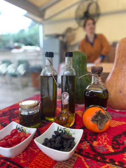 Chania Sourdough Bread Class - Olive Oil Tasting - Bread, olive oil, and a Cretan table