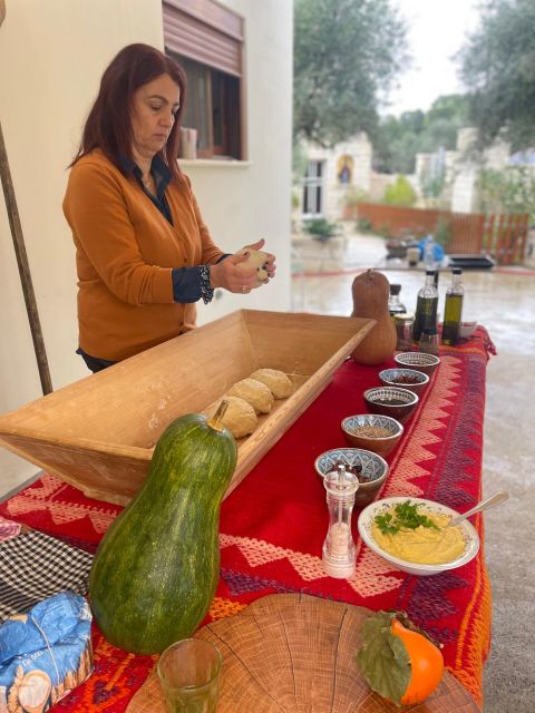 Chania Sourdough Bread Class - Olive Oil Tasting - Picking vegetables and making a Cretan lunch