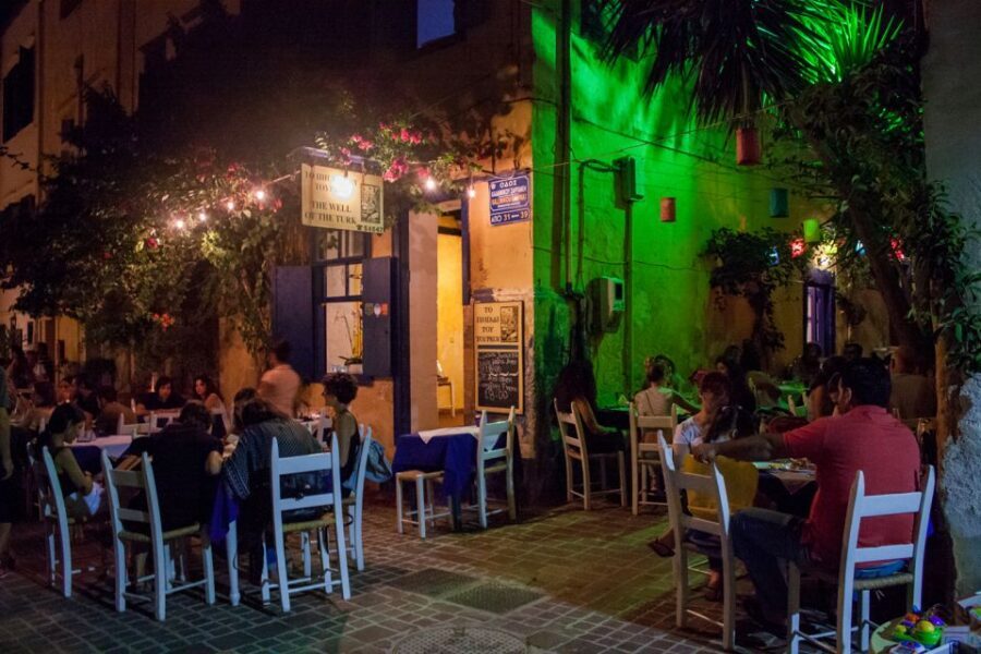 Chania: Wine, Food, and Sunset Tour with 3-Course Dinner - The locals-only sunset spot: old port in the foreground