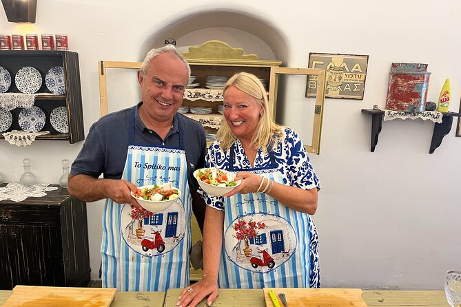 Cooking Class with Private Chef - prepare & enjoy local menu - Assyrtiko wine keeps the meal moving