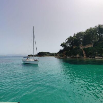 Corfu: Half-day Private Cruise with Sailing Yacht - Mouse Island and the overhead aircraft views