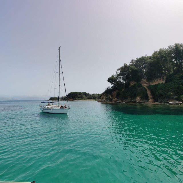 Corfu: Half-day Private Cruise with Sailing Yacht - Mouse Island and the overhead aircraft views