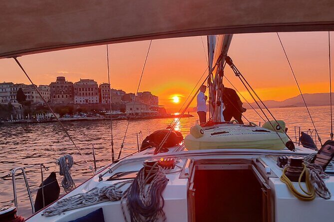 Corfu Island Sunset Cruise on Sailing Boat - The sunset anchoring stop: where the magic actually happens