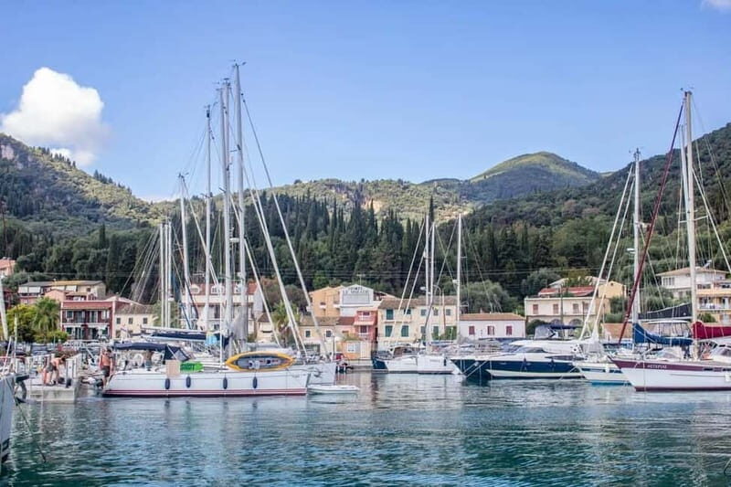 Corfu: Music Stories of a Corfiot Experience at the Marina - Benitses Marina at sunset: the setting does half the work