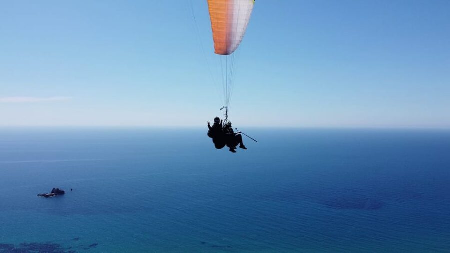 Corfu: Paragliding Tandem Flight Above Pelekas Town - When Wind Gets Messy: Paratrike Motorized Flight as a Plan B