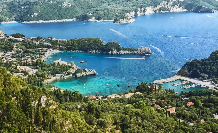 Corfu: Shore & Shared – Palaiokastritsa, Lakones, Kratsalo - Palaiokastritsa: emerald swimming time and Theotokos sea views