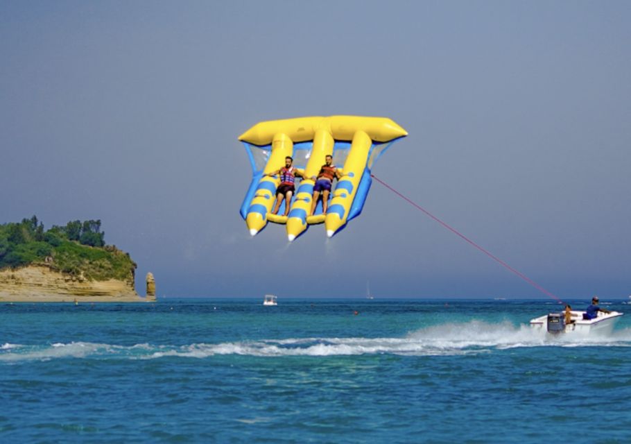 Corfu: Sidari Watersports Fly Fish tubing ride - What the Fly Fish ride in Sidari is really like