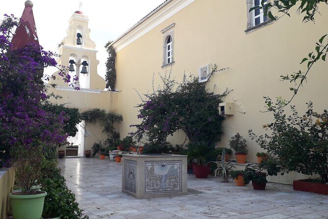 Corfu sightseeing tour, small group tour by minivan - Lakones and Bella Vista: Olive Groves, Mountain Views, and Angelokastro