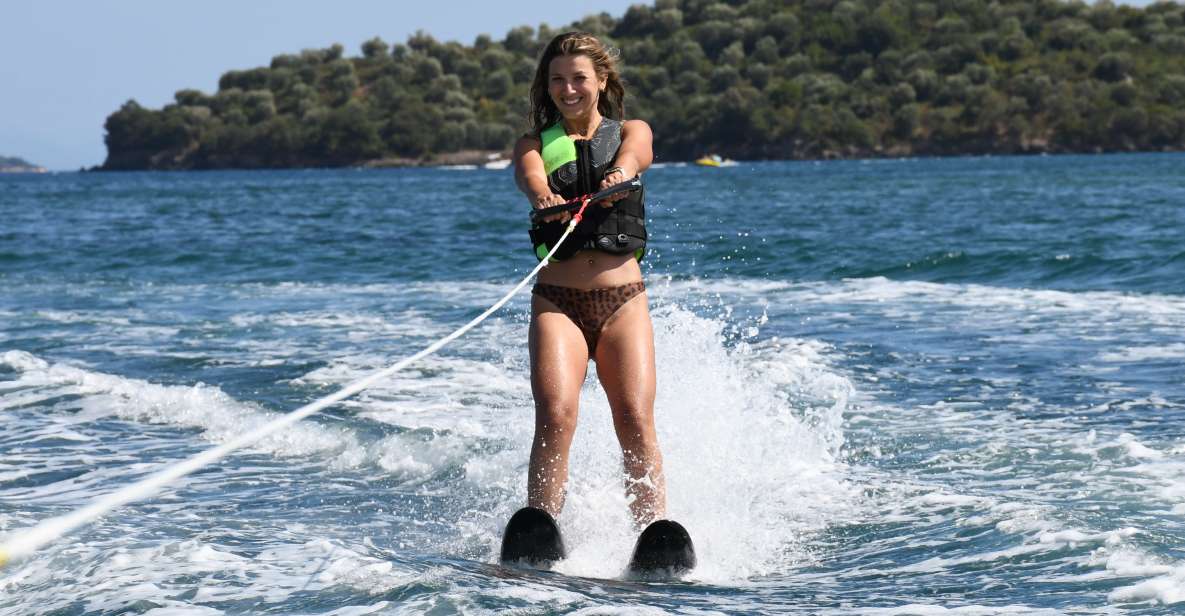 Corfu: Water Ski Course for Beginners - Stage two: finding your balance on the beginner boom