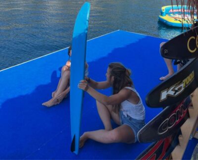 Corfu: Water Ski Course for Beginners - Stage one: learning the position on land