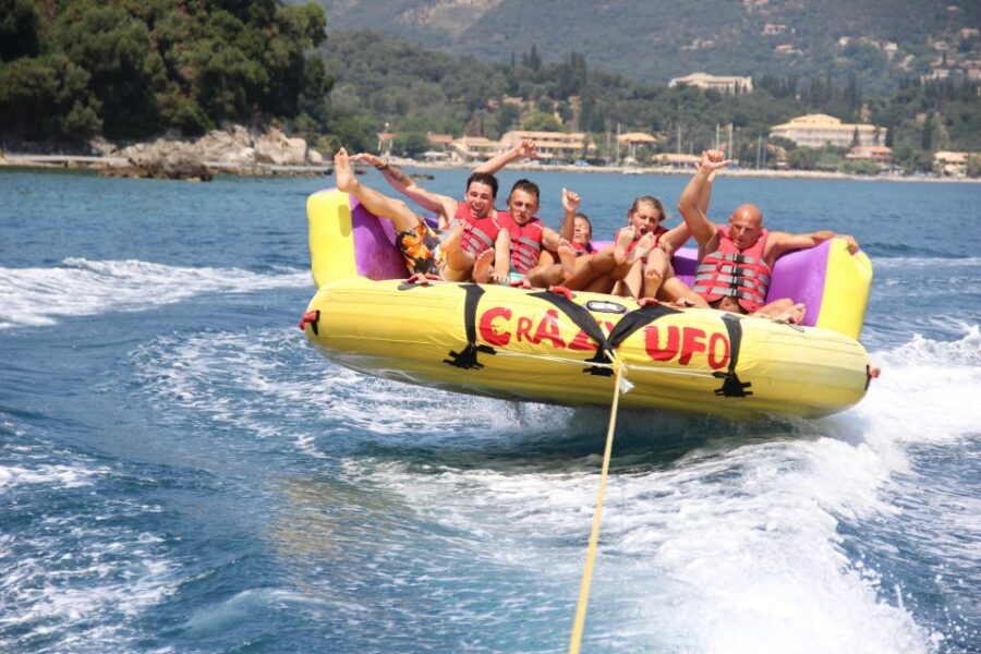 Corfu: Watersports - Inflatable Rides near Corfu Town - A realistic timeline: how 10 minutes feels on the water