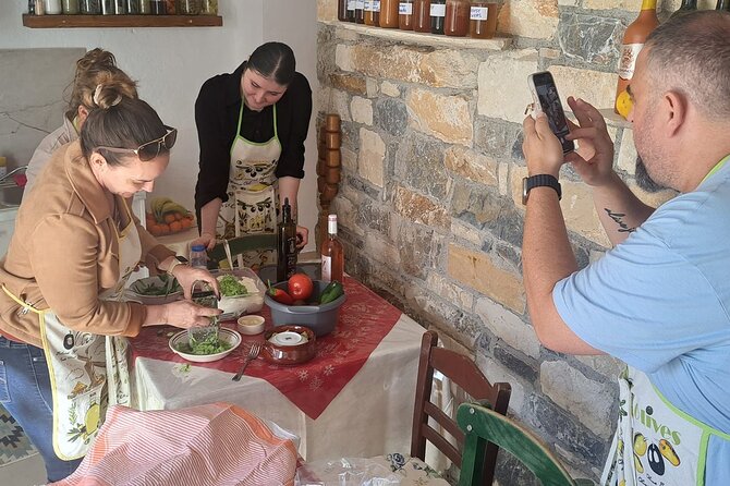 Cretan Flavors - Cooking Lessons and Wine Olive Oil Tasting - Omalia Olive Press and the olive oil tasting
