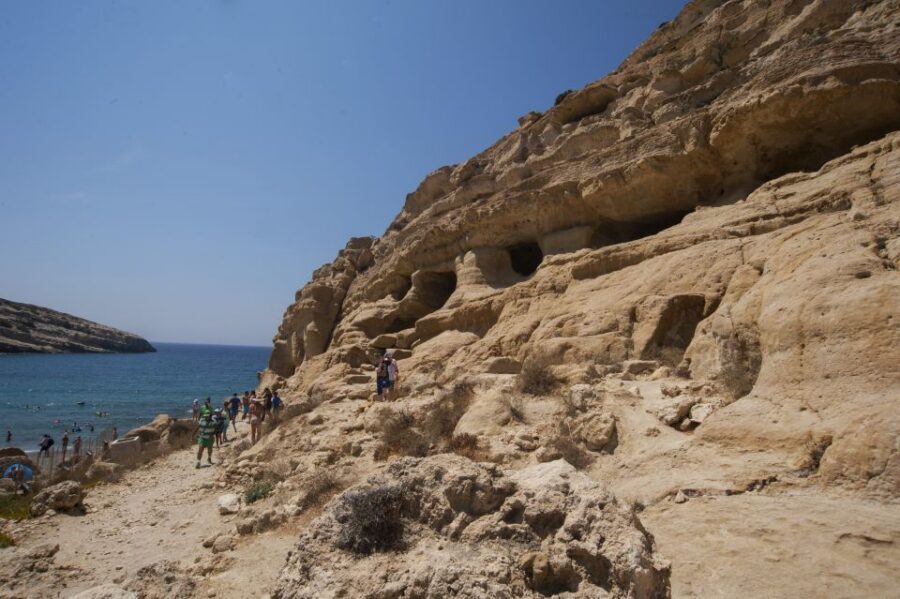 Crete: Matala Beach and Hippie caves, Red beach - Matala village time: how to spend your limited hours
