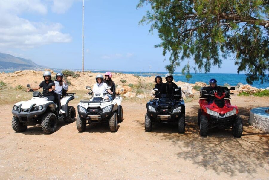 Crete: Off-Road Quad Safari Evening Tour with Hotel Transfer - Potamos Beach and Malia-area views: quick, scenic, and useful