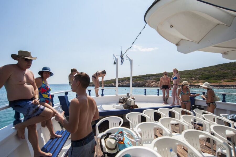 Crete: Spinalonga, Elounda, & Agios Nikolaos Boat Tour & BBQ - Kolokytha Beach: the best payoff for your time on the water
