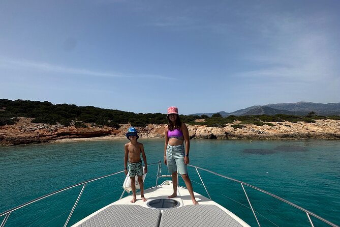 Crete Yacht Cruises 5 Hours Private Guided Cruise in Ag Nikolaos - Kolokithia Beach and the second swim