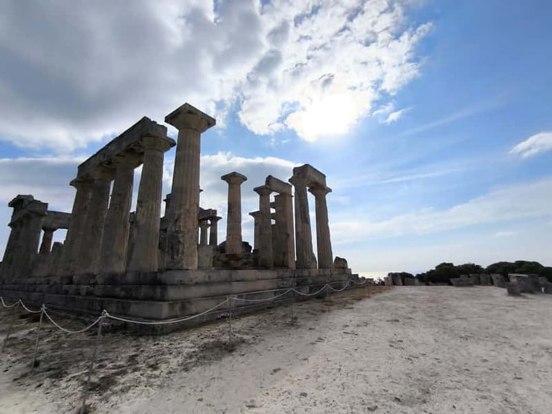 Daily Tour on Aegina sights by SUV and swimming in the sea - Agia Marina for swimming, food, and pistachios