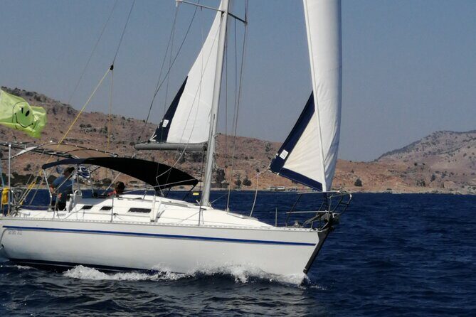 Daytour Sailboat with Lunch/drinks in Lindos area - Captain-led sailing and the fun of having a role