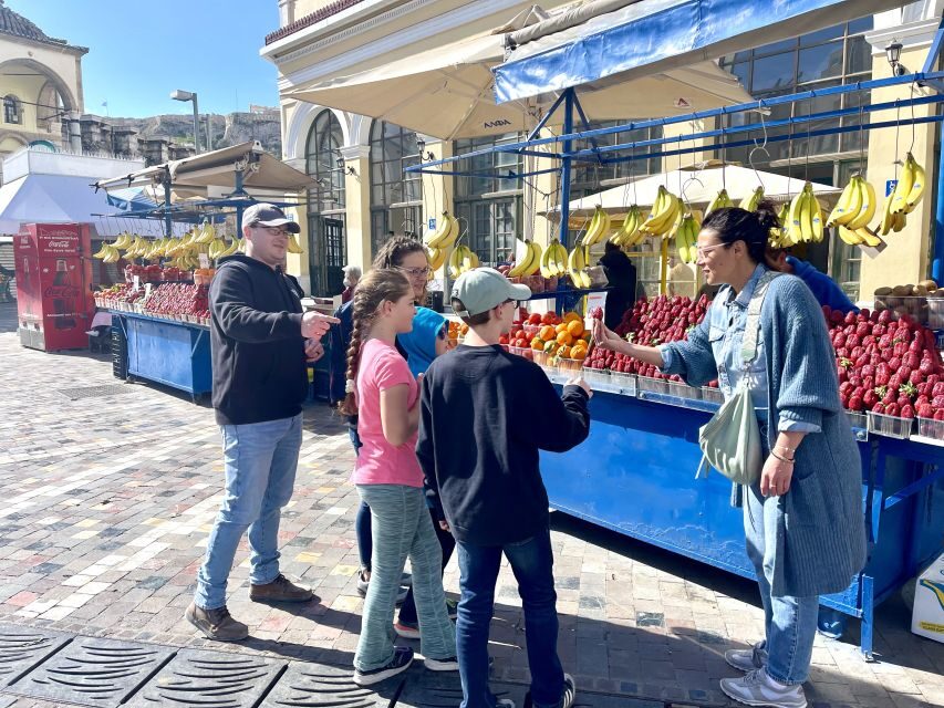 Delicious food tour for families 15+ iconic Greek foods - Anafiotika on purpose: yogurt first, then playful history