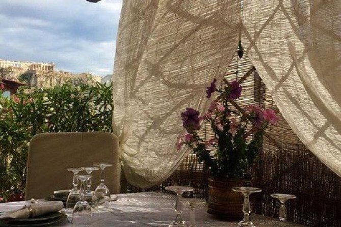 Delicious Greek Dinner Overlooking the Acropolis - Six or seven courses, with the menu left open