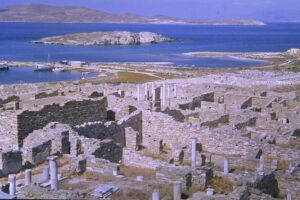 DELOS, the island of god Apollo - Stop 1: Theater district mosaics, cisterns, and house ruins