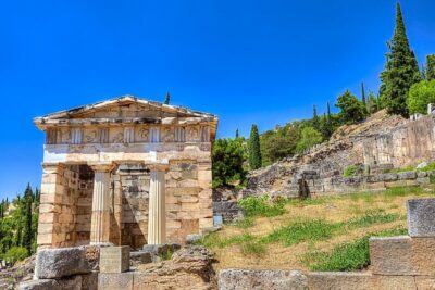 Delphi Tour From Athens - Entering the Temple of Apollo and the ancient sanctuary