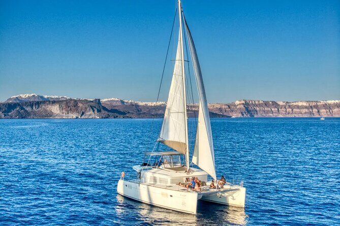 Deluxe Santorini Sailing with BBQ and Drinks Shared Tour - Palea Kameni and Nea Kameni: the volcanic islands and the warm-springs moment