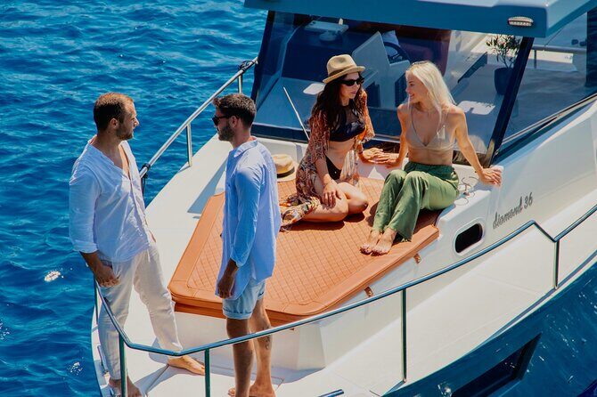 Diamond 36 Private Motor Yacht Caldera Cruise - Santorini Volcano Hot Springs: Swim, Float, and Eat Right There
