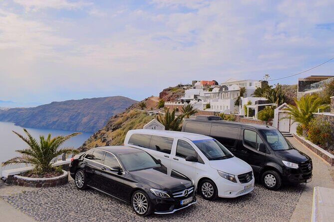 Discover Santorini’s Best in One Day - Perissa Black Sand Beach: black sand, Mesa Vouno rock, and a resort break