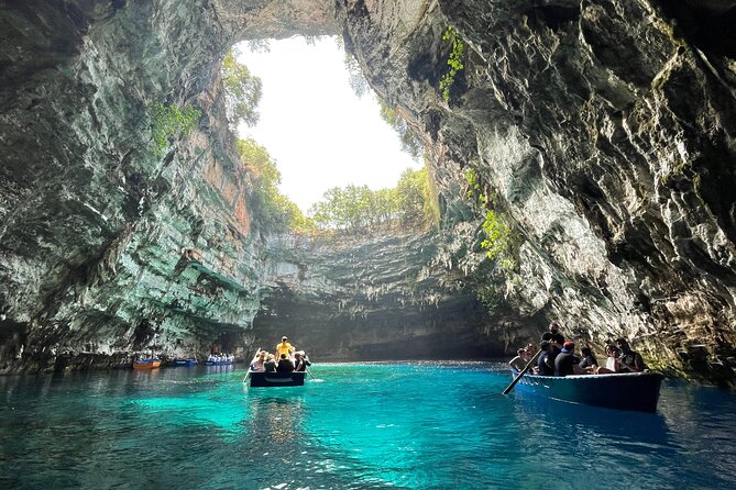 Dream Tour: Melissani Lake, Drogarati Cave, Myrtos (viewpoint) - Melissani Lake, Kefalonia’s underground boat ride