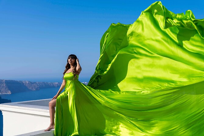 Embark on a Flying Dress Photoshoot in Santorini - What happens when you book
