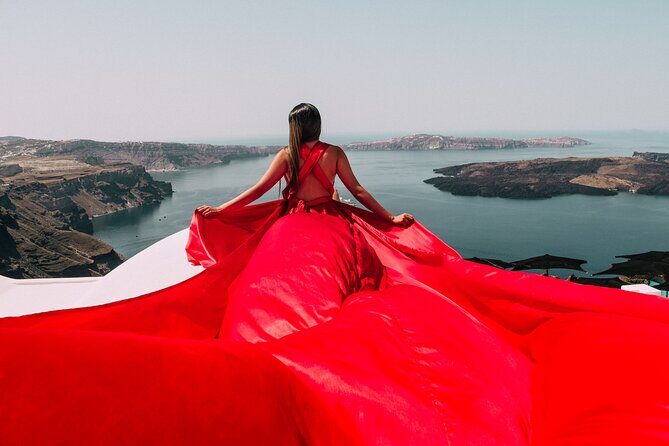 Exclusive Santorini Flying Dress Photoshoot with Pickup - Editing, delivery timing, and getting more than just a few keepers