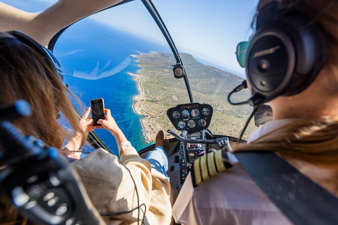 Experience Santorini Sunset by Helicopter - Imerovigli and Skaros Rock near the finish