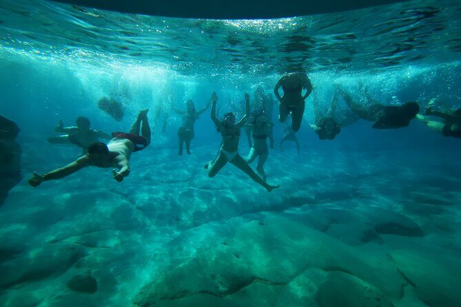 Explore Lindos Aboard the Hippo Submarine - Bay of Navarone swim stop: the part that turns it into a proper sea day