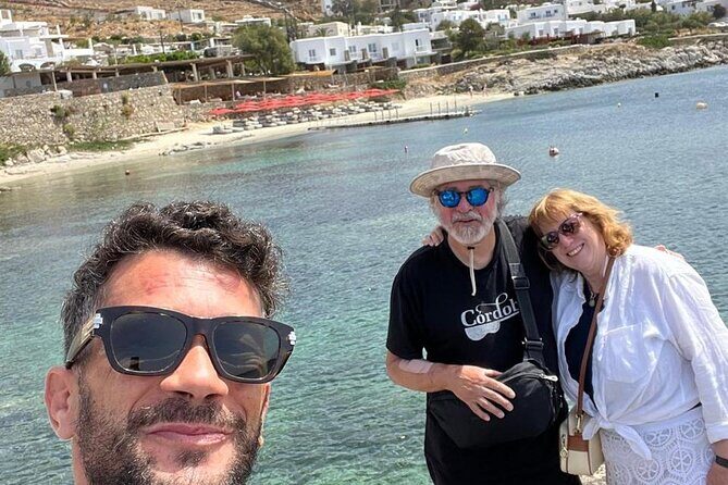 Explore Mykonos with local guide and Jeep Renegade Private Tour - Ftelia Beach: windsurfer energy and an ancient site