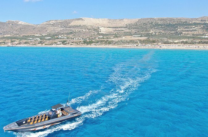 Falassarna to Balos Lagoon and Gramvousa Group Cruise - Gramvousa Beach and the fortress viewpoint over the water