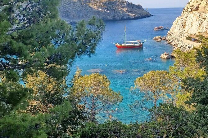 FALIRAKI: BOAT TRIP TO ANTONY QUINN, LADIKO, AFANDOU CAVES - Stepping Aboard the Odysseia: Traditional Charm From Faliraki
