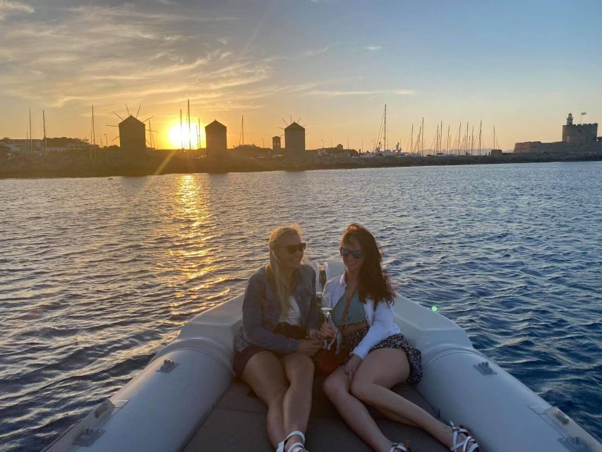 Faliraki: Evening RIB Cruise with Champagne and Sunset Views - What 1.5 hours feels like in real life