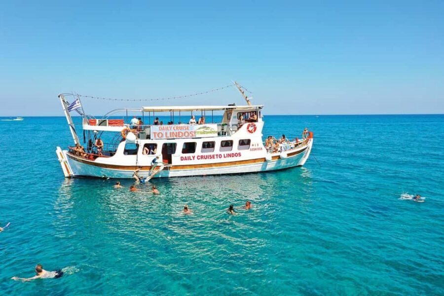 Faliraki: Lindos Boat Cruise with Swim stops & Free Time - Lindos Free Time: Use Your 3 Hours Wisely
