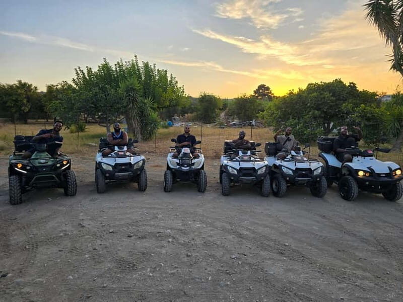 Faliraki: Quad Safari Tour - Pickup in Faliraki and the Fast Helmet-and-Quad Setup
