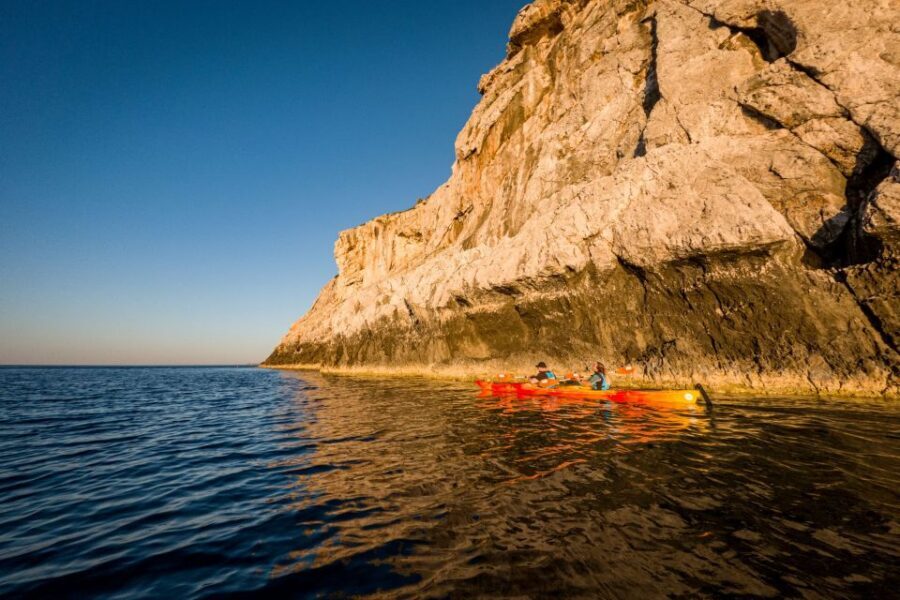Faliraki: Sunrise Sea Kayaking Experience with Breakfast - Meeting at Kathara Beach: finding Trekking Hellas Rhodes base fast